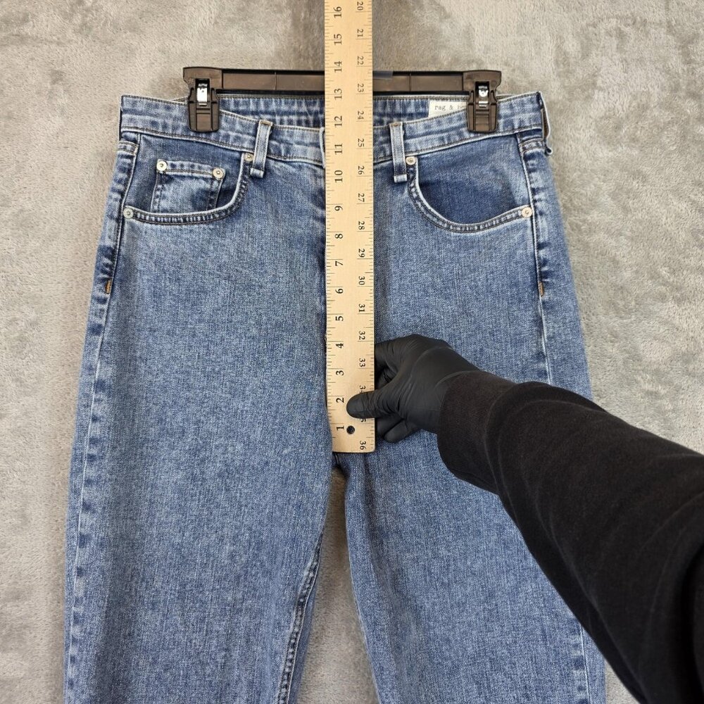 rag & bone Jeans Womens 30 Blue Nina High-Rise Ankle Cigarette Raw Hem Made USA - Picture 3 of 14